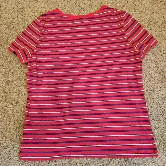 Tommy Hilfiger Red, White, & Blue Striped Short-Sleeve T-Shirt, Size Medium - Picture 5 of 5